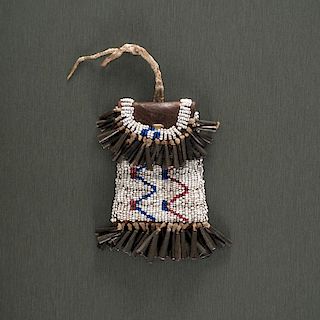 Central Plains Beaded Strike-a-light Pouch From the Collection of John O. Behnken, Georgia
