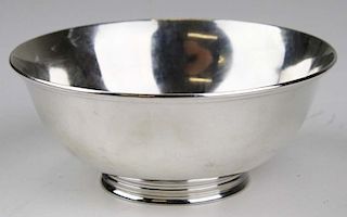 Arthur J. Stone Workshop South Gardner , MA  1909-1919 Arts and Crafts era footed sterling silver bowl hand hammered by David