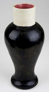 early 20th c Pisgah Forest pottery vase, ht 12 3/4”
