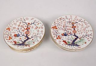 SET OF 12 EARLY ENGLISH DERBY PLATES