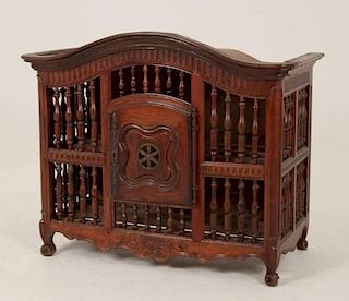 18TH C. LOUIS XV PROVINCIAL CARVED WALNUT PANETIERE