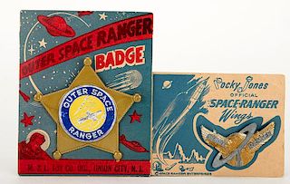 Group of Two Space Ranger Badges