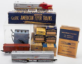 Box Lot of American Flyer Train Parts and Accessories