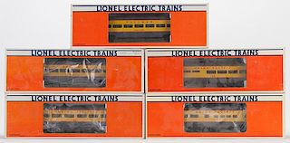 Group of Five Lionel Electric Train Cars in Boxes