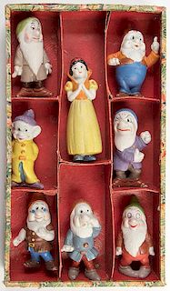 Snow White and the Seven Dwarves Bisque Figurines