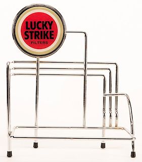 Lucky Strike Chrome and Plastic Carton Store Display
