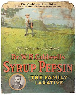 Dr. W.B. Caldwell's Syrup Pepsin Standee