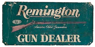 Remington Gun Dealer Advertising Placard