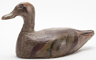 Antique Wooden Decoy Mallard Duck