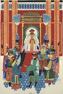 Marco Polo at the Khan's Service Amongst Mongolian Guards