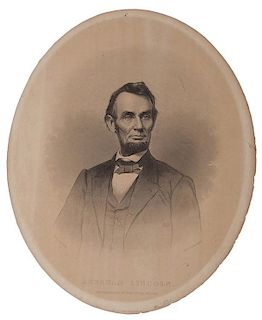 Antique Engraved Portrait of Lincoln