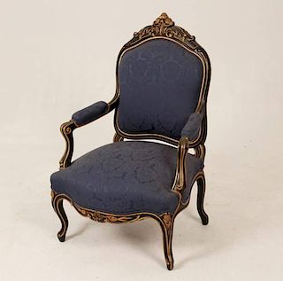 DECORATIVE FRENCH LOUIS XV STYLE FAUTEUIL