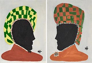 Clementine Hunter (1887-1988), "African Headdress,