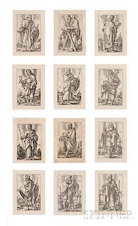 Hans Sebald Beham (German, 1500-1550)      The Twelve Apostles  /A Suite of Twelve Prints