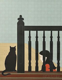 Will Barnet (American, 1911-2012)      The Bannister