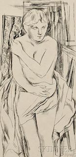 Karl Friedrich Brust (German, 1897-1960)      Seated Nude