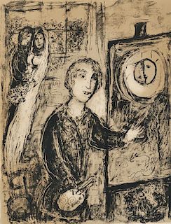 Marc Chagall (Russian/French, 1887-1985)      Married Couple in the Studio