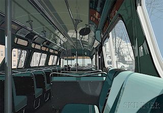 Richard Estes (American, b. 1932)      Bus Interior