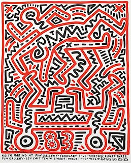 Keith Haring (American, 1958-1990)      Keith Haring at Fun Gallery
