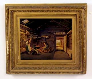 F. HOLZ, 19TH C. EUROPEAN OIL ON CANVAS PAINTING