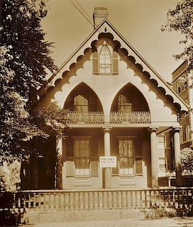Walker Evans (American, 1903-1975)      Wooden Gothic Revival House, Cambridge, Massachusetts