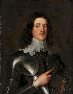 Attributed to Alexander Cooper (British, c. 1605-after 1660)      Portrait of a Young Man in Armor with a Lace Collar