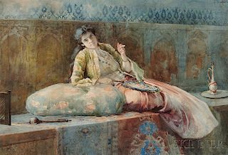 Francesco de Maria (Italian, 1845-1908)      At Her Leisure