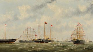George Mears (British, 1826–1906)      The Royal Yacht at Margate