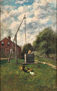 Frank Henry Shapleigh (American, 1842-1906)      Old Well-Sweep in Jackson, NH