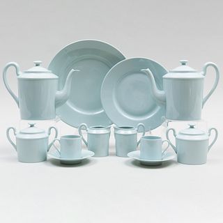 Set of Raynaud and Co. Seafoam Glazed Porcelain Part Service