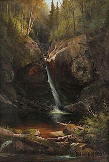 Edward Hill (American, 1843-1923)      Bridal Veil Falls, Franconia