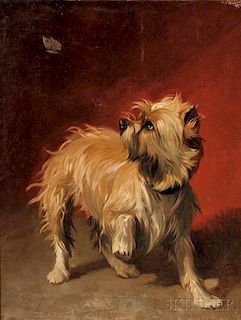 Conradyn Cunaeus (Dutch, 1828-1895)      Terrier with Butterfly