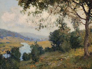 William Jurian Kaula (American, 1871-1953)      Apple Blossoms  /A Landscape