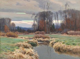 Frank A. Barney (American, 1862-1954)      Marsh in Autumn