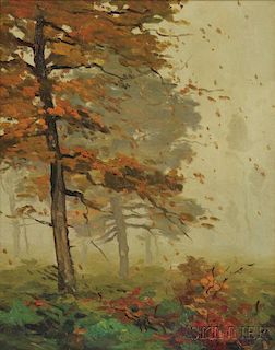 Jonas Lie (American, 1880-1940)      Woods in Fog