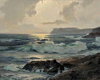 Frederick Judd Waugh (American, 1861-1940)      Sunset at Sea
