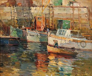 Antonio Cirino (American, 1889-1983)      Boat's Rendezvous