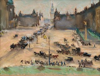 Paul Paeschke (German, 1875-1943)      City Square, Berlin