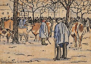 Paul-Émile Pissarro (French, 1884-1972)      Fair at Avignon