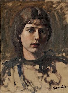 George Benjamin Luks (American, 1867-1933)      Portrait of a Young Woman