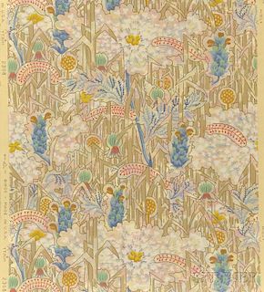 After Charles Ephraim Burchfield (American, 1893-1967), Thirty-seven Wallpaper Samples (36 flat and one roll) for M.H. Birge and Sons,