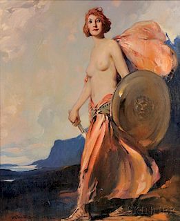 Eric L. (Frederic) Pape (American, 1870-1938)      The Shield Maiden/Lysistrata