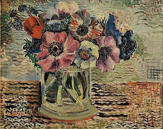 Christopher (Kit) Wood (British, 1901-1930)      Anemones in a Glass Jar