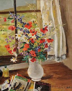 Marcel Dyf (French, 1899-1985)      Flowers by a Window