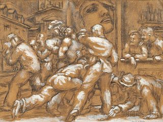 Jared French (American, 1905-1987)      Street Fight