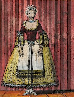 Eugene Berman (American, 1899-1972)      Costume Design for Despina, from Mozart's Così fan tutte