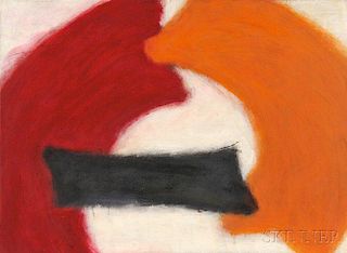 Herbert Ferber (American, 1906-1991)      Orange, Red, White, and Black Abstraction