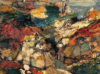 Vladimir Lebedev (Russian/American, 1910-1989)      Abstract Landscape