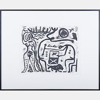 A.R. Penck (German, b. 1939) Untitled, 1985, Etching, 1st State,