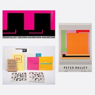 Two Signed Peter Halley (b. 1953) Posters, ca. 1988,